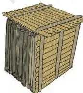 A butterfly house made of long sticks and thick thread, a simple shelter that butterflies can enter safely