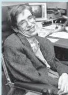 Portrait of Prof. Stephen Hawking, whose communication system used AI to convert cheek-movement selections into speech