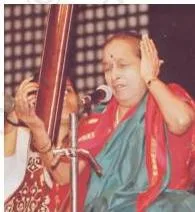 Portrait of Hindustani vocalist Gangubai Hangal, whose photograph opens the chapter on Carnatic and Hindustani classical music