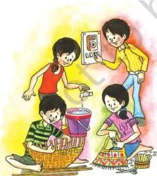 Illustration of the sustainable development balance in the NCERT resources class 8 chapter: carefully utilising resources so that meeting the requirements of the present also takes care of future generations