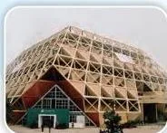 Towers and a bridge built with triangular frames, showing why the rigid triangle is chosen for strong structures