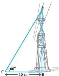 Hence, the height of the tower is $15\sqrt{3}$ m.