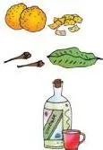 Two cups of white vinegar, enough to cover the peels or spices.