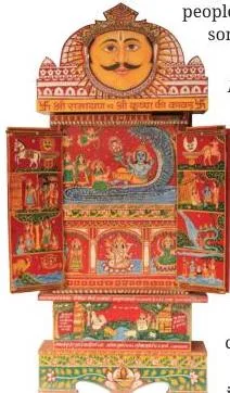 Illustration of the Kaavad Katha tradition beside the line saying it is over 500 years old, a painted story box created for people who could not read scriptures.