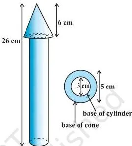 Solution : Denote radius of cone by $r$, slant height of cone by $l$, height of cone by $h$, radius of cylinder by $r'$ and height of cylinder by $h'$.