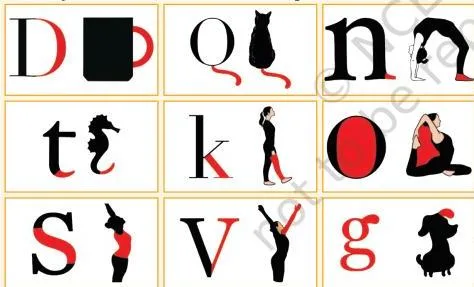 A drawing comparing letters with human and animal bodies, showing that shared underlying parts can still produce unique forms