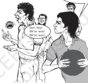 Classroom vote by show of hands where more boys than girls decide a basketball problem, illustrating majority domination of a minority