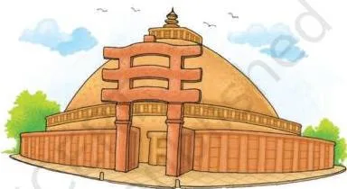 This stupa is the oldest stone structure in India that was built during the Mauryan period.