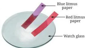 (d): Testing of solution with litmus papers