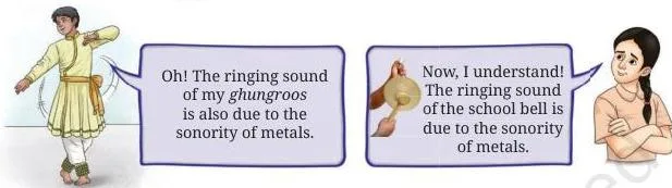 This property of metals that enables them to produce a ringing sound is called sonority, and metals are said to be sonorous in nature.