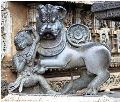 Ancient Indian temple sculptures dense with expressive figures, showing that the walls of temples form a gallery of the Navarasa emotions in stone