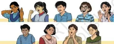 A chart of the nine rasas of Indian performance, the emotional vocabulary the chapter asks students to perform
