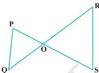 Example 4 : In Fig. 6.29, if PQ || RS, prove that $\Delta POQ \sim \Delta SOR$.