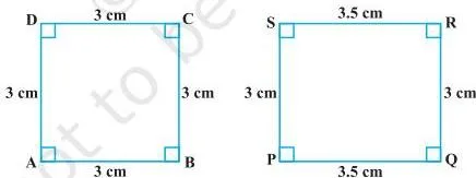 You may note that in the two quadrilaterals (a square and a rectangle) of Fig. 6.6, corresponding angles are equal, but their corresponding sides are not in the same ratio.