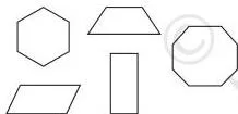 Rows of convex polygons and concave polygons, showing how a diagonal lies fully inside one type but partly outside the other