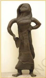 Artwork study plate with blank lines under the heading 'Visual Elements in this Artwork', accompanying the three-dimensional bronze sculpture study