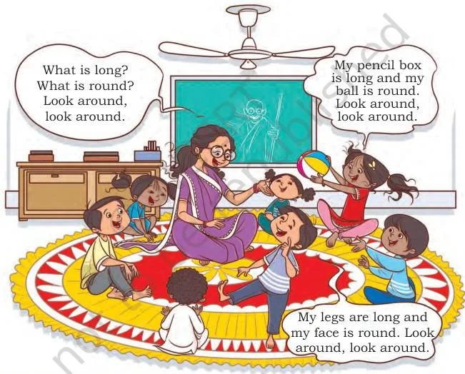 Vidya didi asked all the children to sit in a circle.