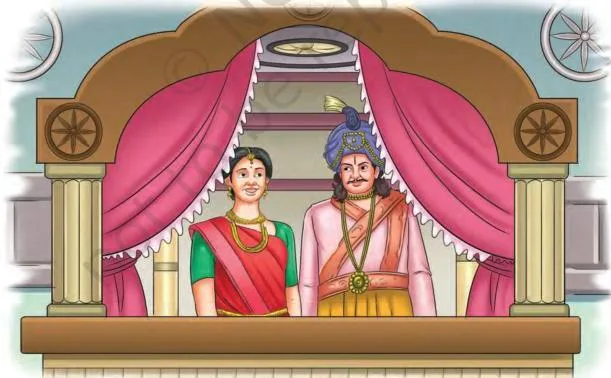 A close view of the king's face as realisation dawns, showing the moment he understands that yawning is a natural reflex, not disrespect