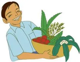 A student enjoying freshly harvested vegetables from the garden, the reward the project works towards
