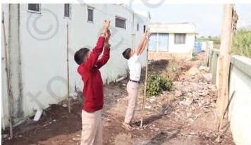 Fixing the poles at the boundary of the plant nursery