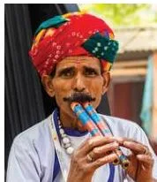Bandhani turban is worn with pride by man in Rajasthan