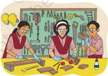 Making things out of waste materials using tools