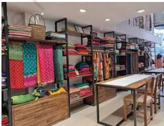 Range of products made of different fabrics using different methods